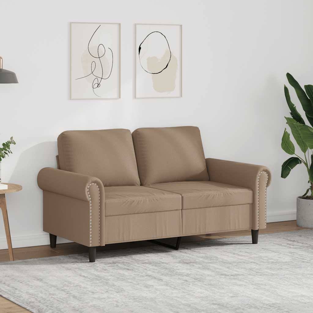 vidaXL 2-Sitzer-Sofa Cappuccino-Braun 120 cm Kunstleder