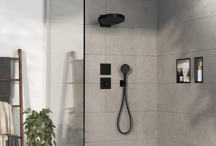 HG FMS ShowerSelect Comfort E Thermostat, UP mattschwarz