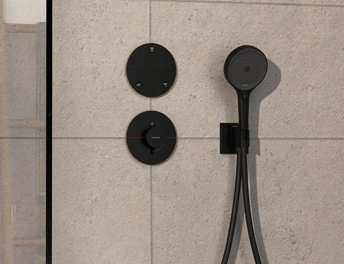HG FMS ShowerSelect Comfort S Absperrventil, UP mattschwarz