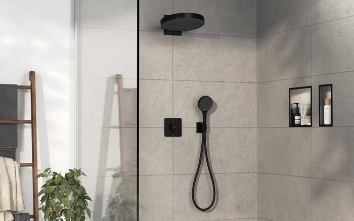 HG FMS ShowerSelect Comfort Q Thermostat, UP mattschwarz