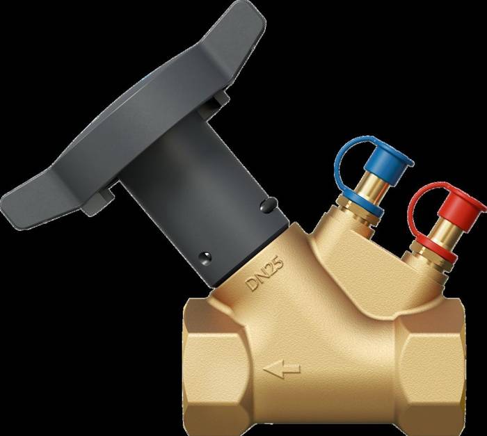 Oventrop HydroControl V Strangregulierventil PN 25 DN 40 Rp1 1/2" Innengewinde HydroPort, entzinkungsbeständig