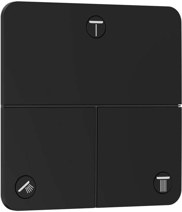 HG FMS ShowerSelect Comfort Q Absperrventil, UP mattschwarz
