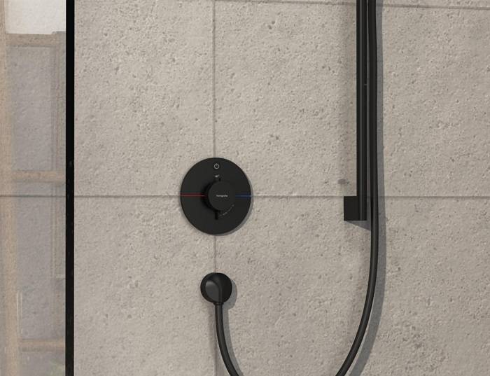 hansgrohe Shower Select Comfort S Thermostat Unterputz, Mattschwarz für 1 Verbraucher 20,3l/min