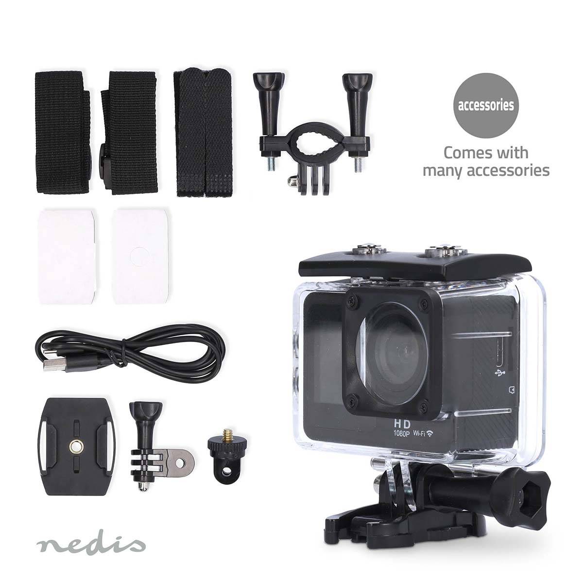 Nedis Action Cam | ACAM31BK | Schwarz