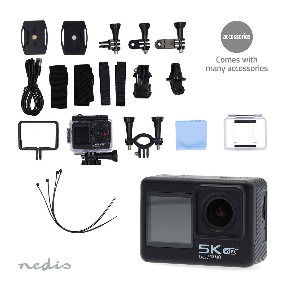 Nedis Action Cam | ACAM71BK | Schwarz