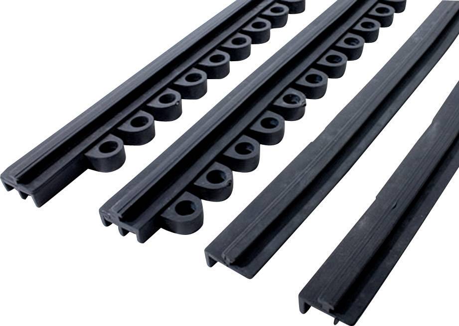 COBA Europe DT010005 Premier Verbinder Female PVC-Platte (L x B x H) 450 x 20 x 15mm Schwarz