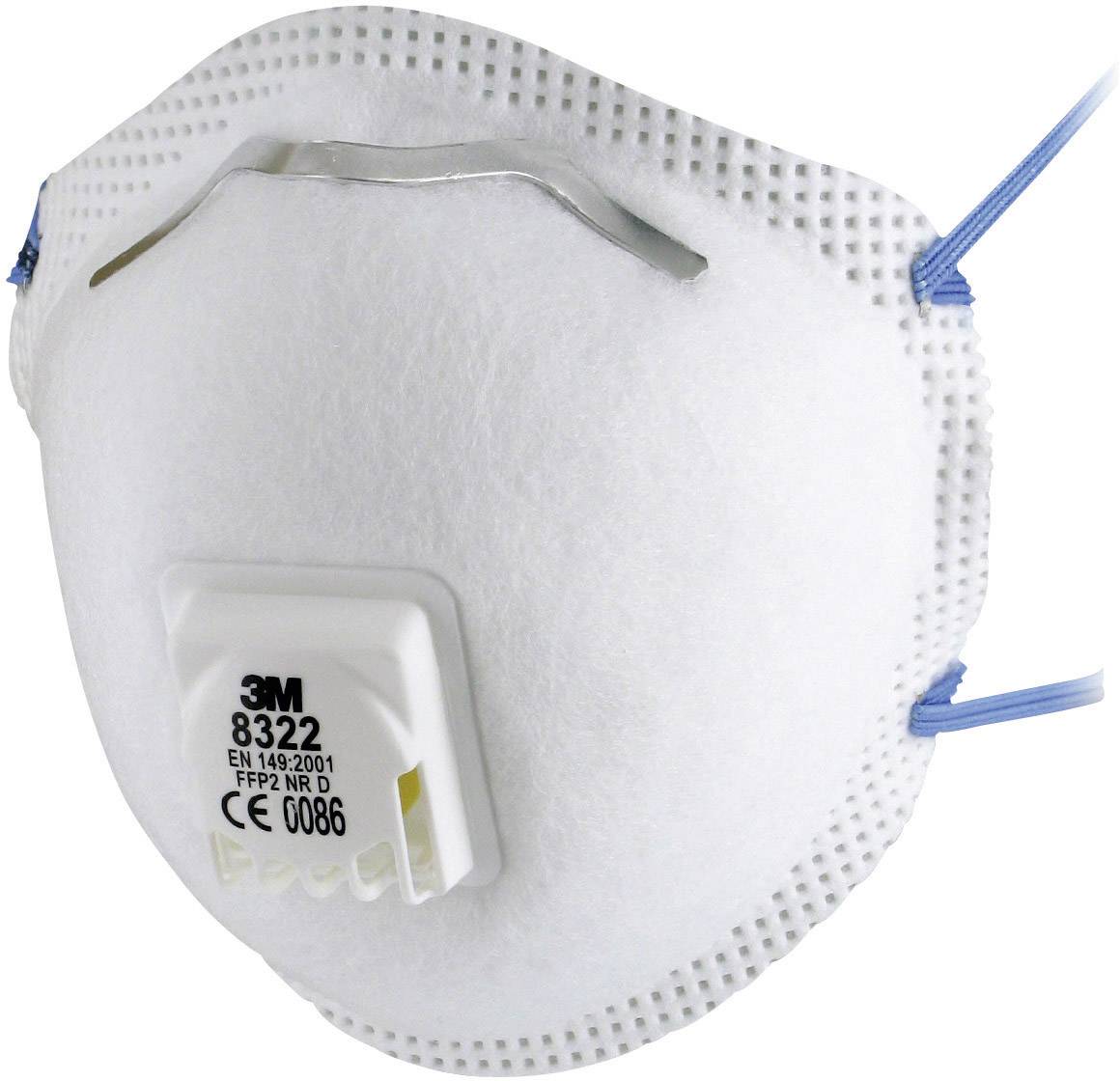 3M 8322 Feinstaubmaske mit Ventil FFP2 10 St. EN 149:2001, EN 149:2009 DIN 149:2001, DIN 149:2009