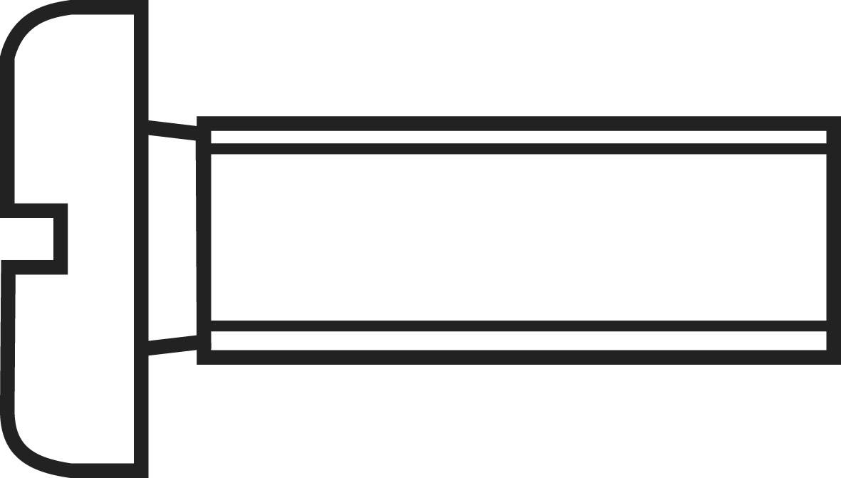 TOOLCRAFT 888696 Zylinderschrauben M6 10mm Schlitz DIN 84 Stahl verzinkt 1St.