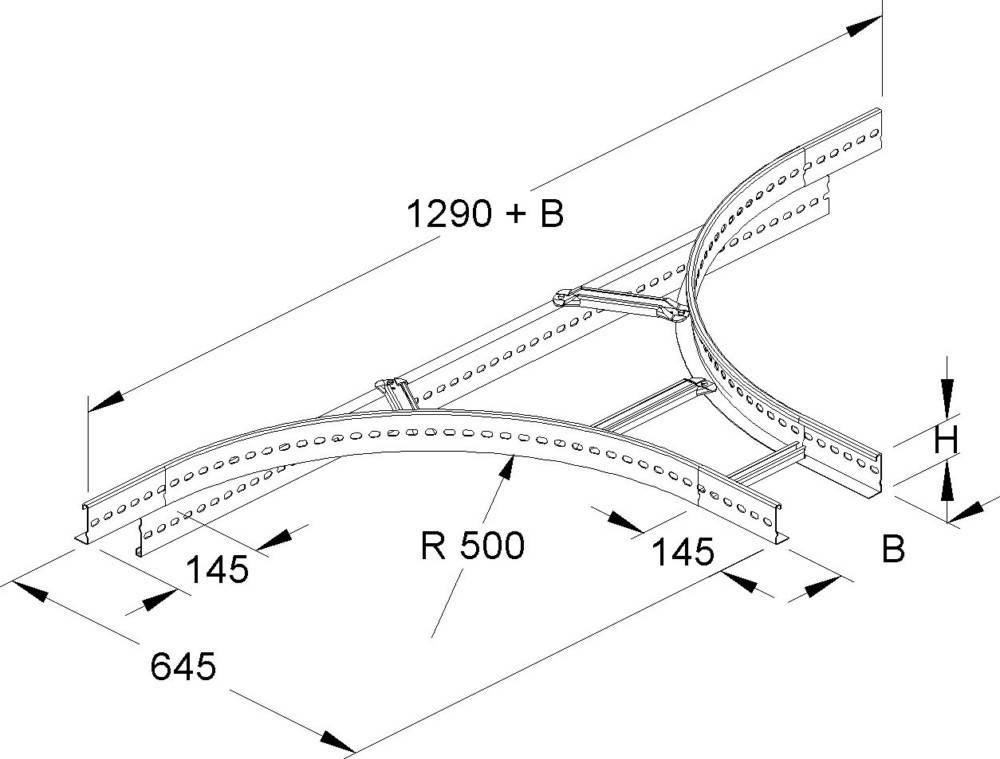 Niedax Anbau T-Stück KLTA 60.503 F