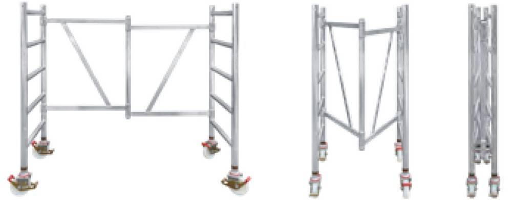 ILLER-LEITER Klappgerüst Eurostars 0,75x1,70, Ah. 3,55m 50636