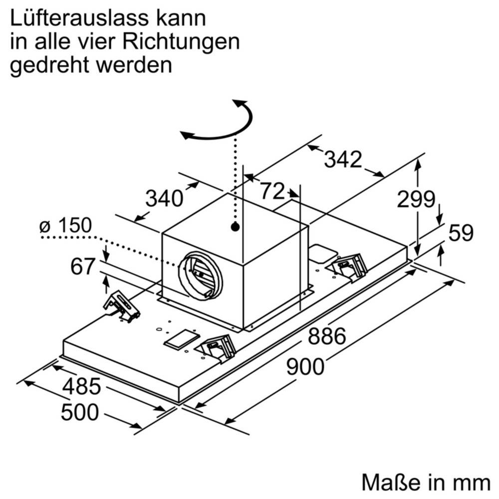 Siemens MDA Deckenlüftung IQ500,HomeConnect LR97CBS20
