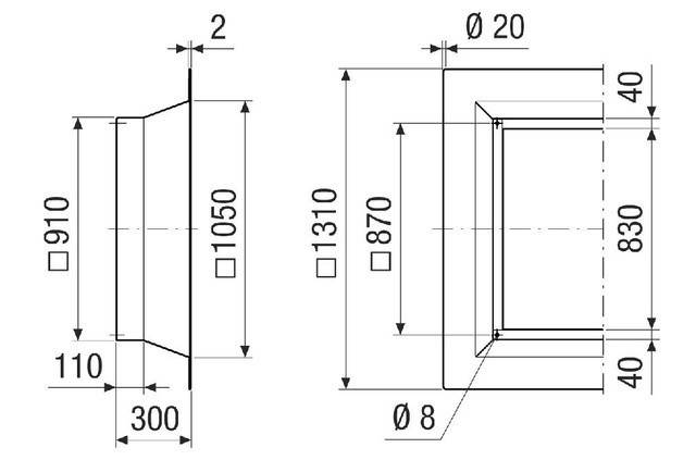Flachdachsockel SOFI 80-90 Für Nennweite 800-900, Flachdachsockel von Maico - 0073.0067
