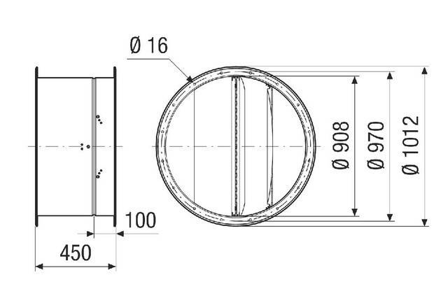 Rohrverschlussklappe VKRI R 90 Verschlussklappe, Nennweite 900 von Maico - 0073.0091