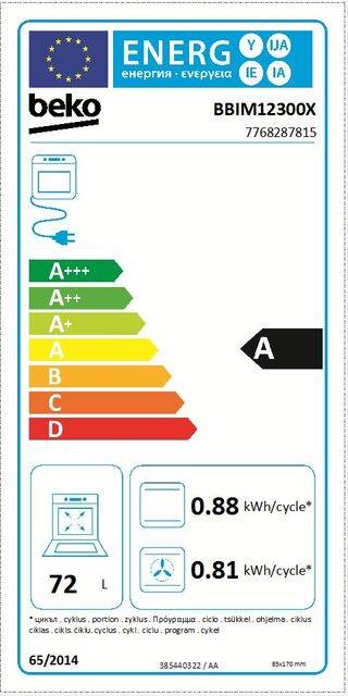 Beko EB-Backofenset autark BBIM12300X+HII64400M BBSM12340X