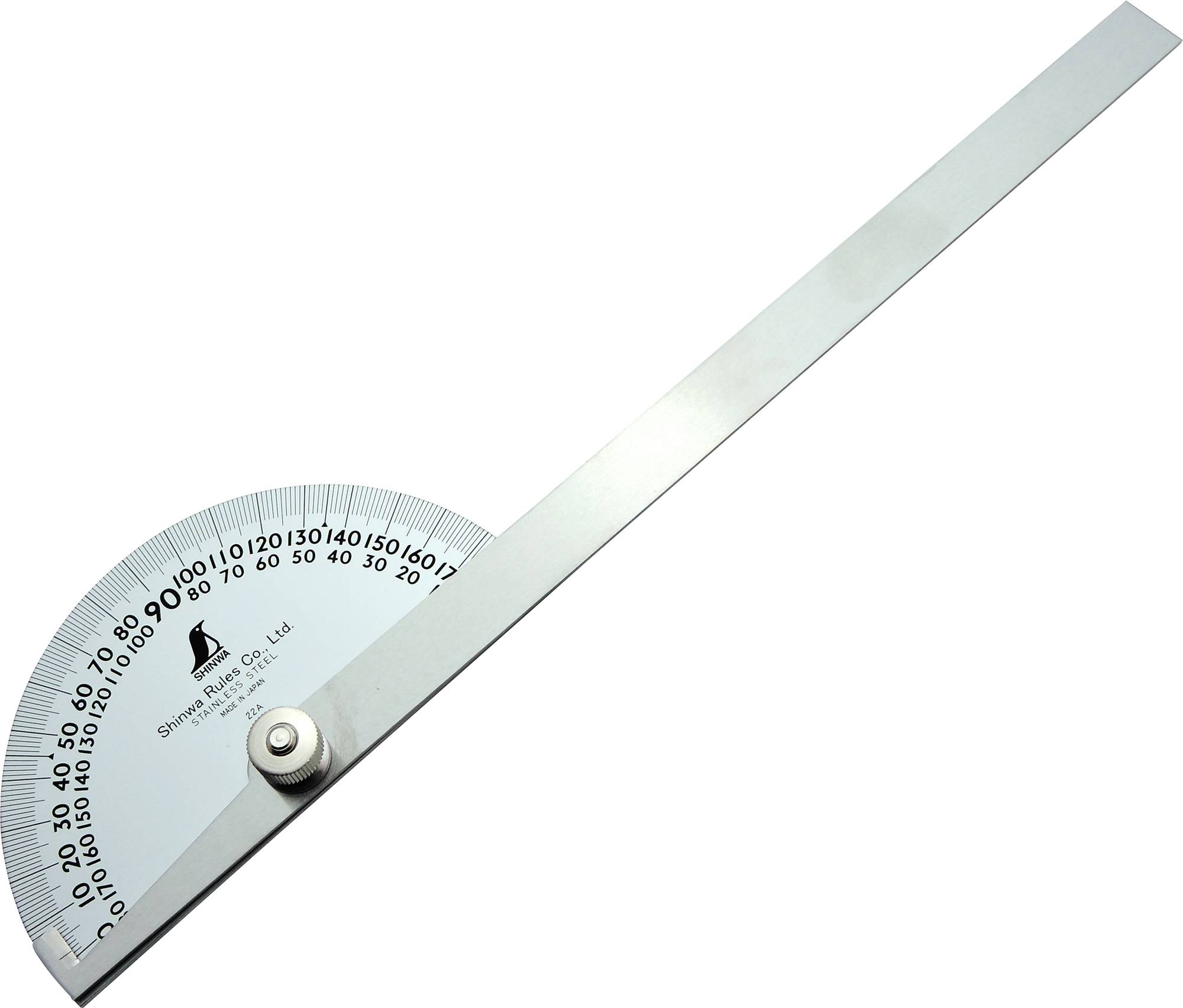 Shinwa 62774 Winkelmesser aus Edelstahl Gradmesser No.30 - by FAMEX - 120°, 15cm