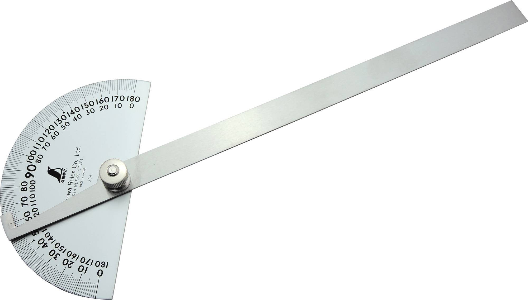 Shinwa 62774 Winkelmesser aus Edelstahl Gradmesser No.30 - by FAMEX - 120°, 15cm