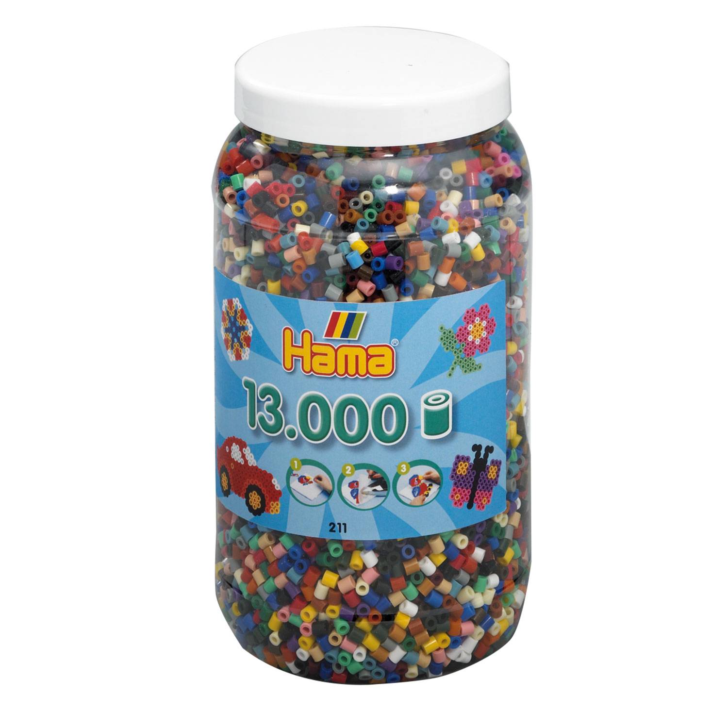 Hama Bügelperlen im Topf Mix (067), 13.000 Stk.