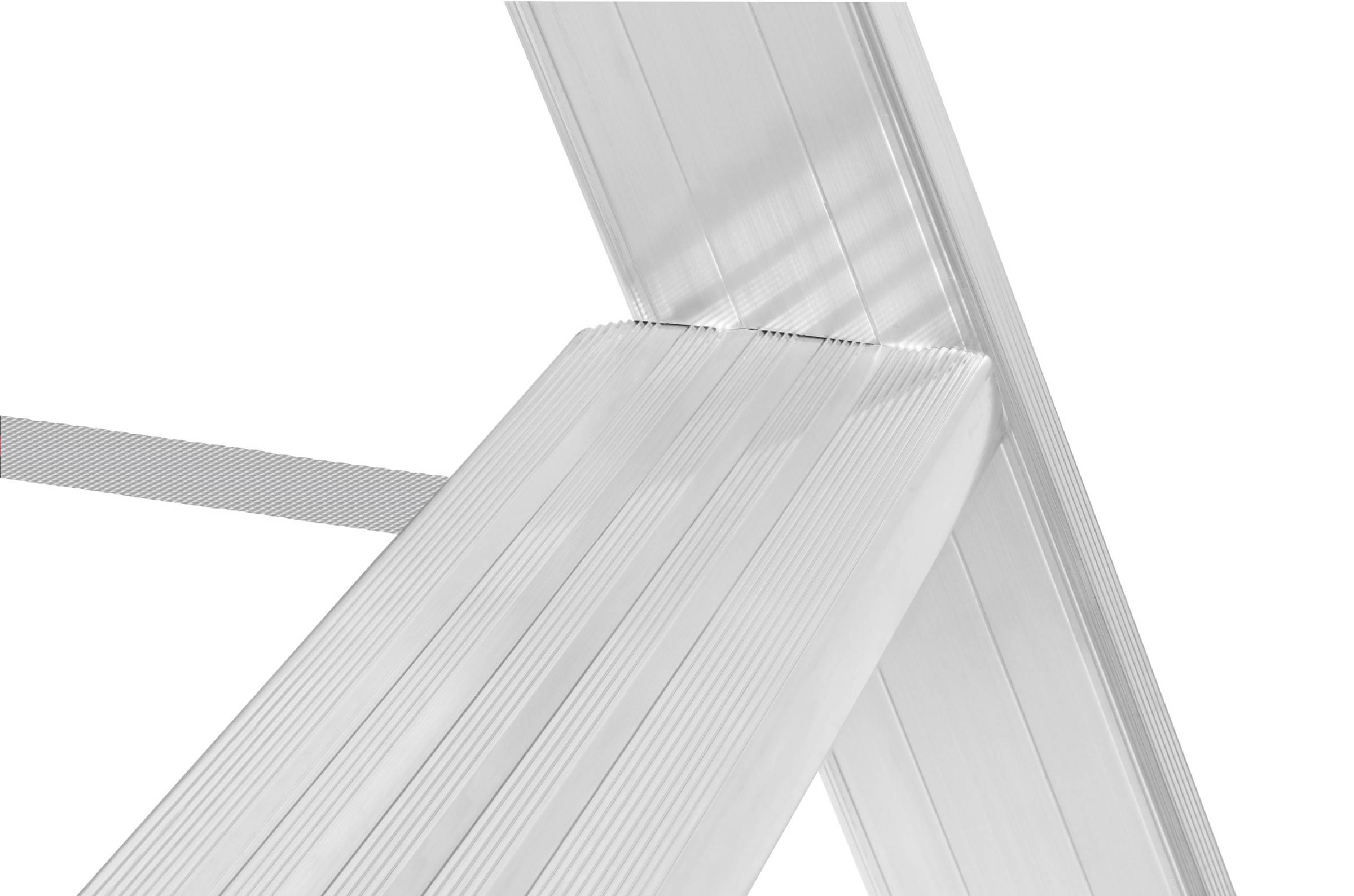 Hymer Stufenstehleiter mit Alu-Druckguss Gelenk 2x4 Stufen