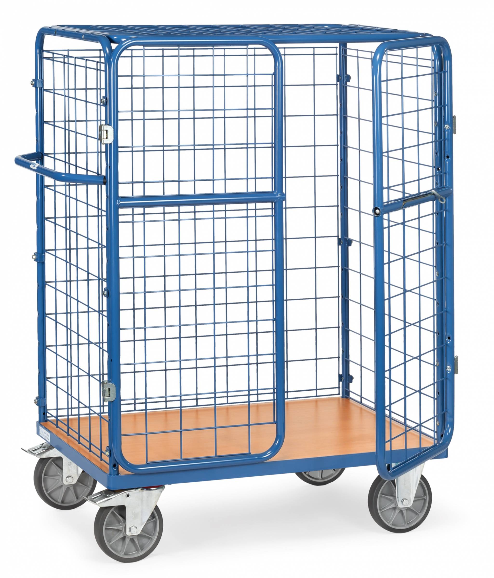 Fetra Paketwagen mit 3 Wänden,Tür und Dach aus Drahtgitter, Höhe 1500mm 1200x800mm