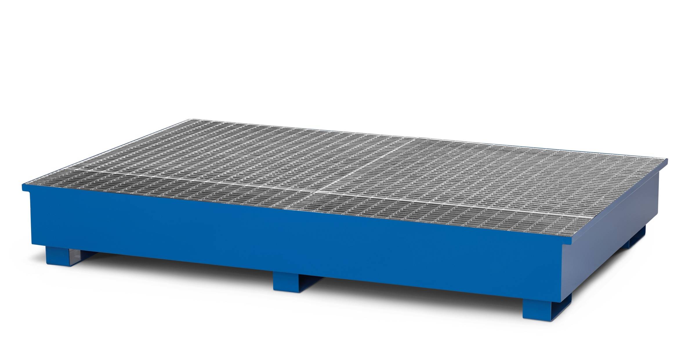 RR Industrietechnik Typ RTA-2 Auffangwannen für IBC aus Stahl mit Abfüllbereich RAL 5010 enzianbla