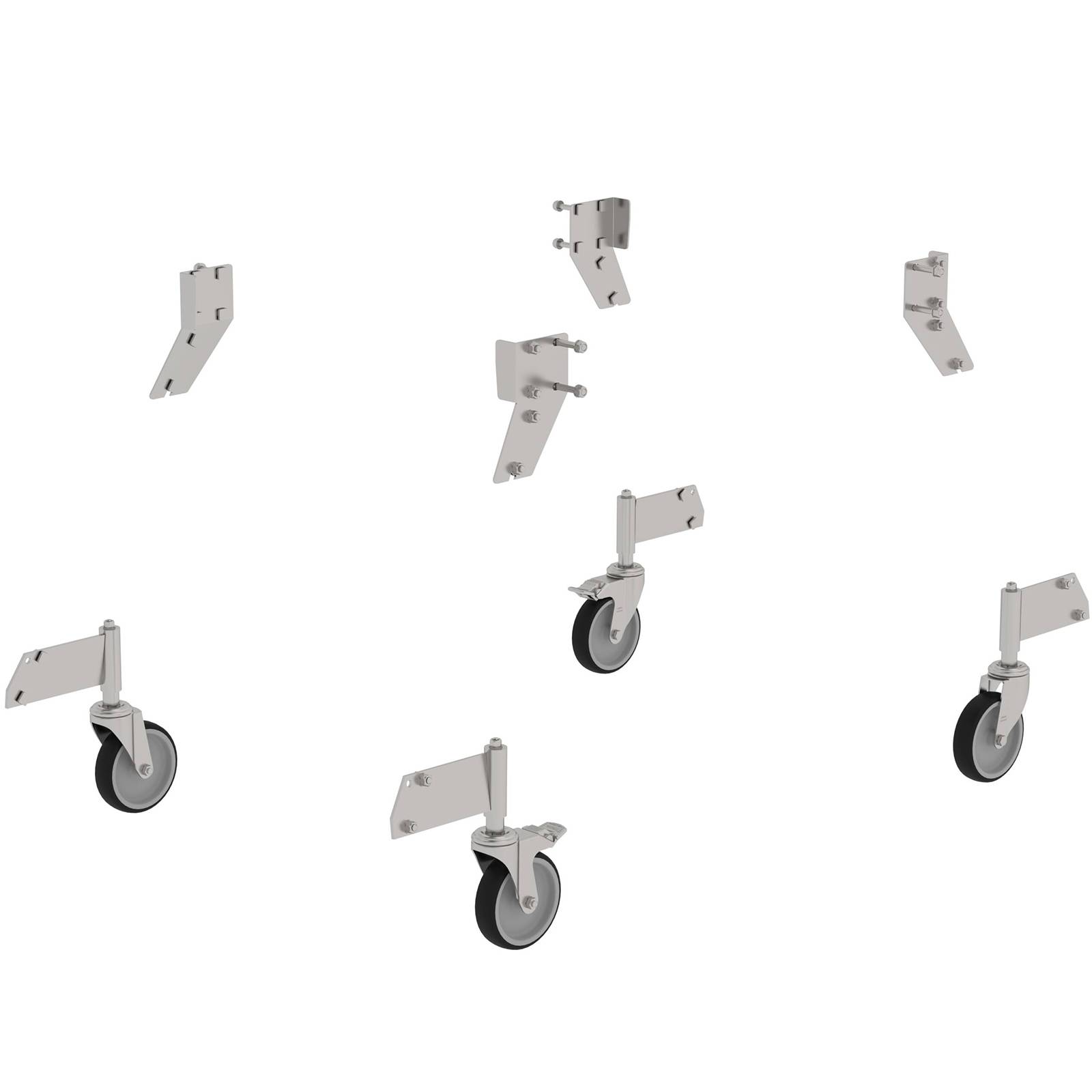 Nachrüstsatz Lenkrollen Edelstahl<br>50121