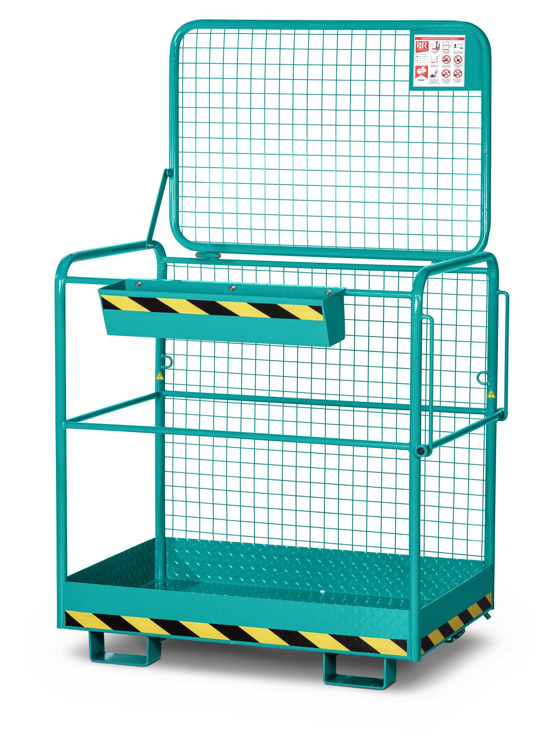 RR Industrietechnik Arbeitskorb Typ RAK-Eco RAL 5018 türkis