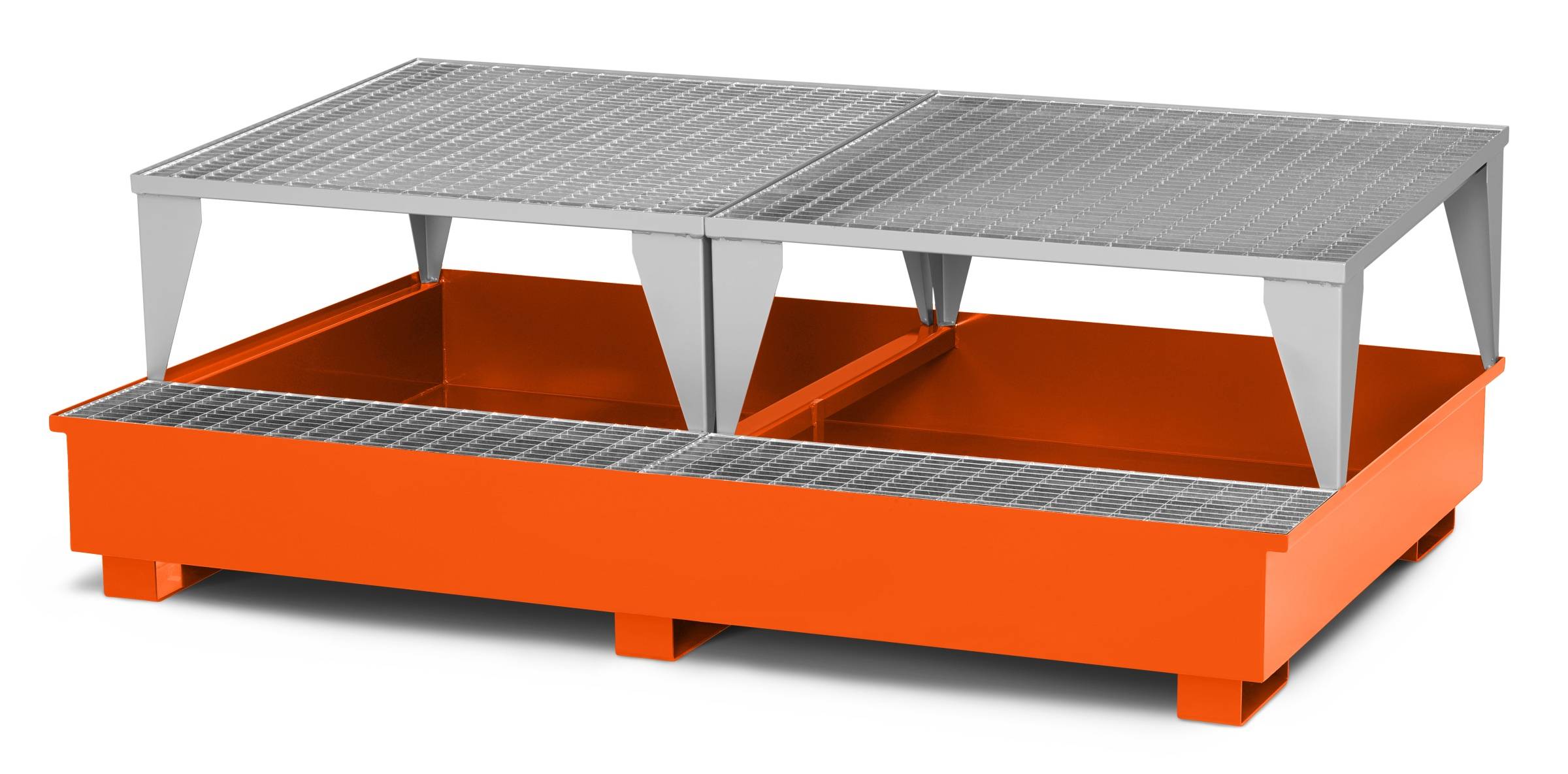 RR Industrietechnik Typ RTA-22 Auffangwannen für IBC aus Stahl mit Abfüllbereich RAL 2004 reinoran