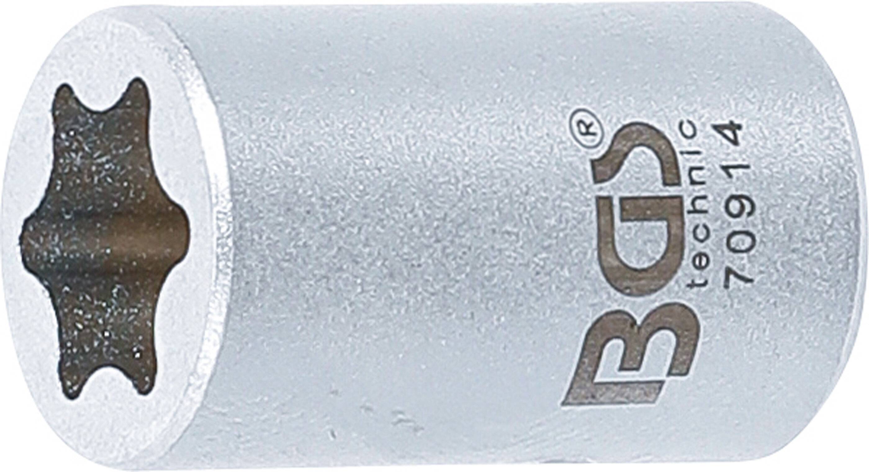 BGS 70914 Spezial-Steckschlüssel-Einsatz, E-Profil , Antrieb Innenvierkant 6,3 mm (1/4"), SW E12, für