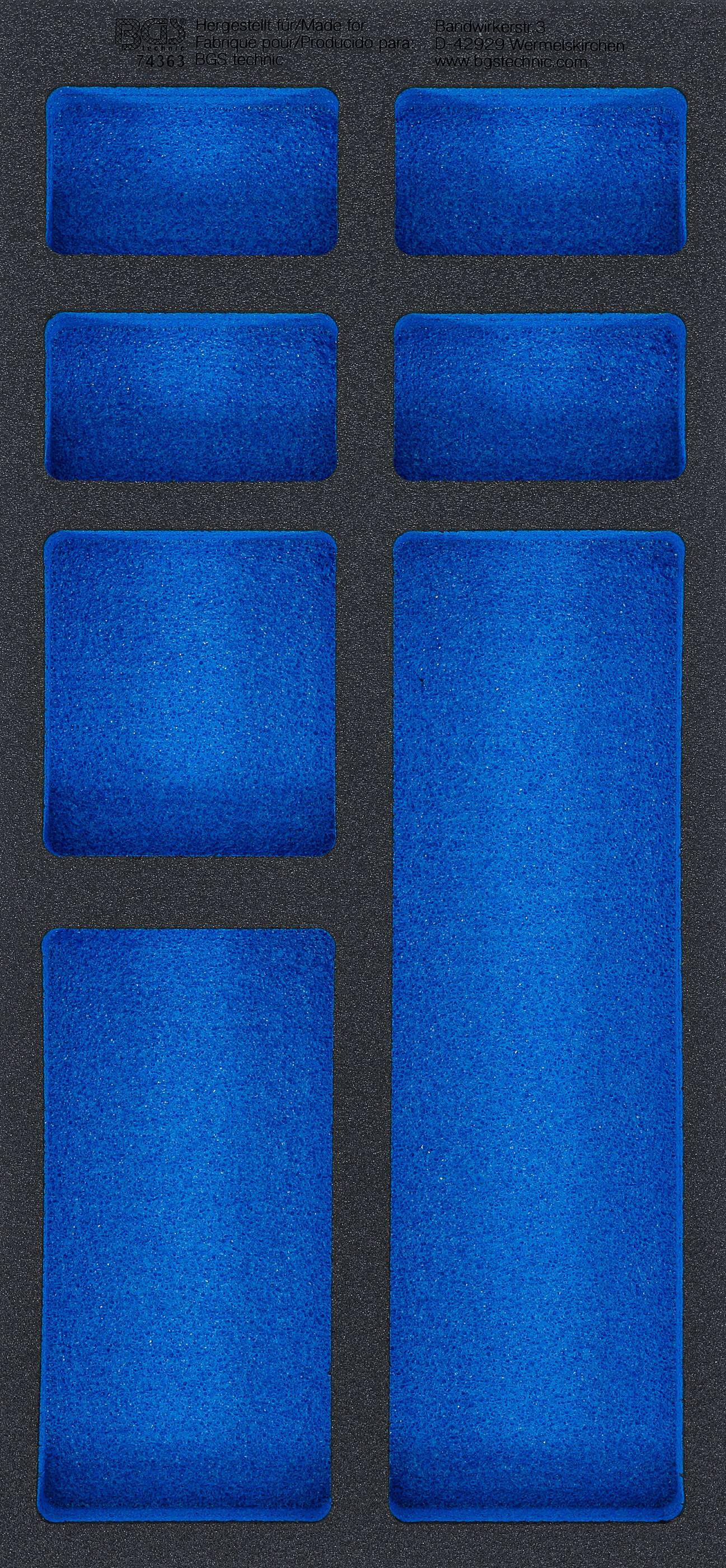 BGS 74363 Werkstattwageneinlage 1/3 leer 7 Fächer 408 x 189 x 32 mm