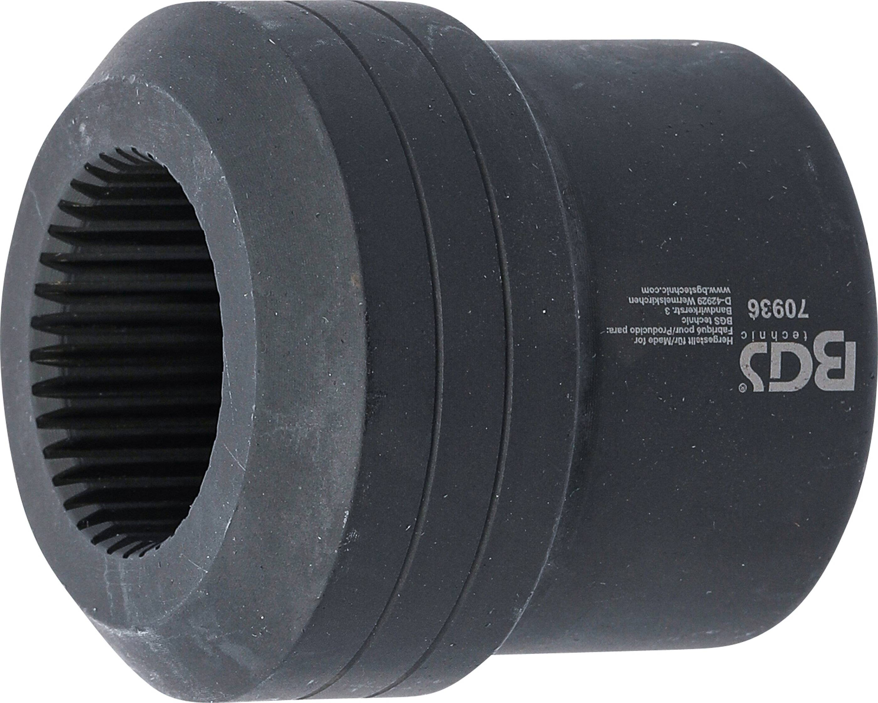 BGS 70936 Spezial-Steckschlüssel-Einsatz, Vielzahn , Antrieb Innenvierkant 12,5 mm (1/2"), für Hinter