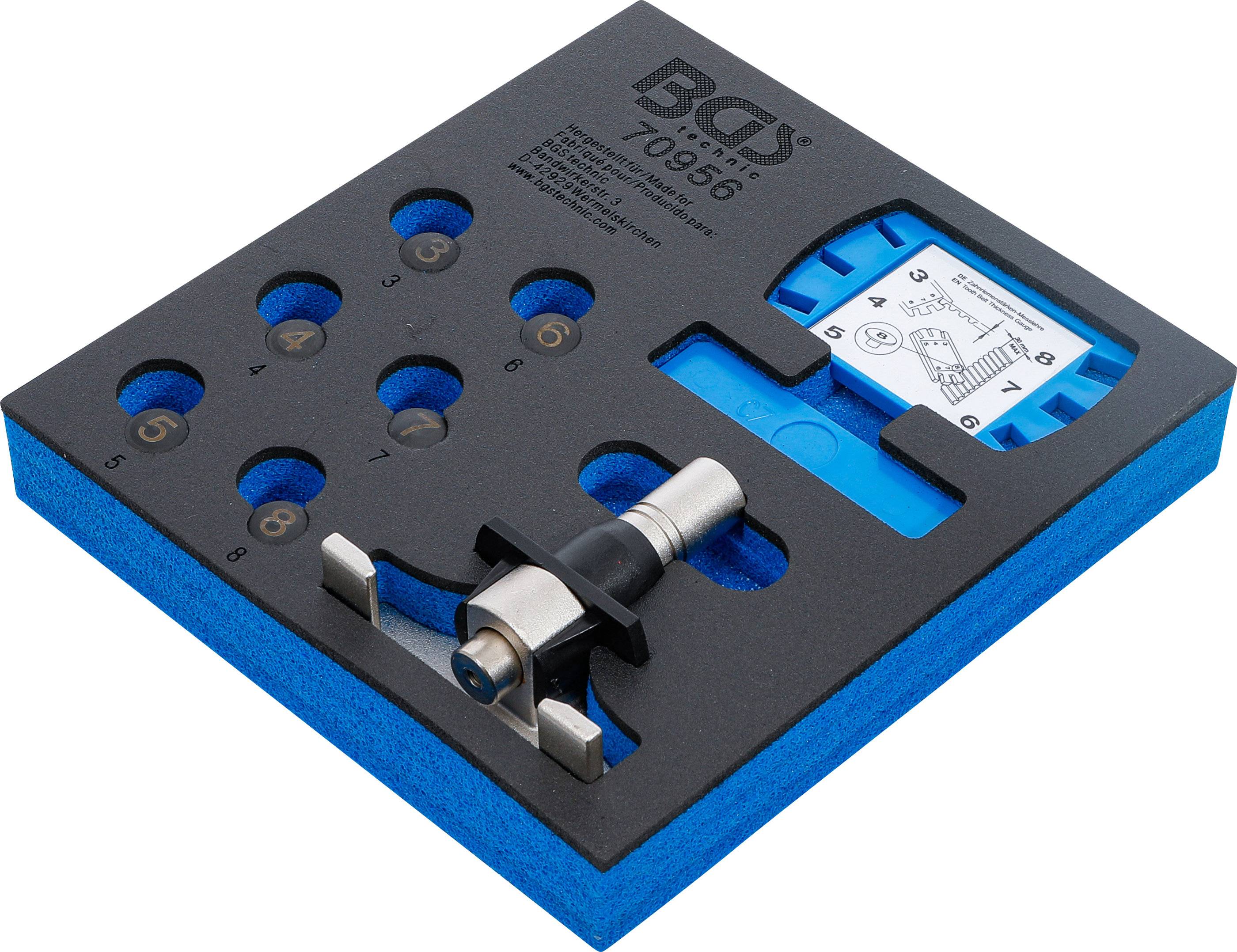 BGS 70956 Werkstattwageneinlage 1/6: Zahnriemen-Sp annungsprüfer & Messwerkzeug-Satz