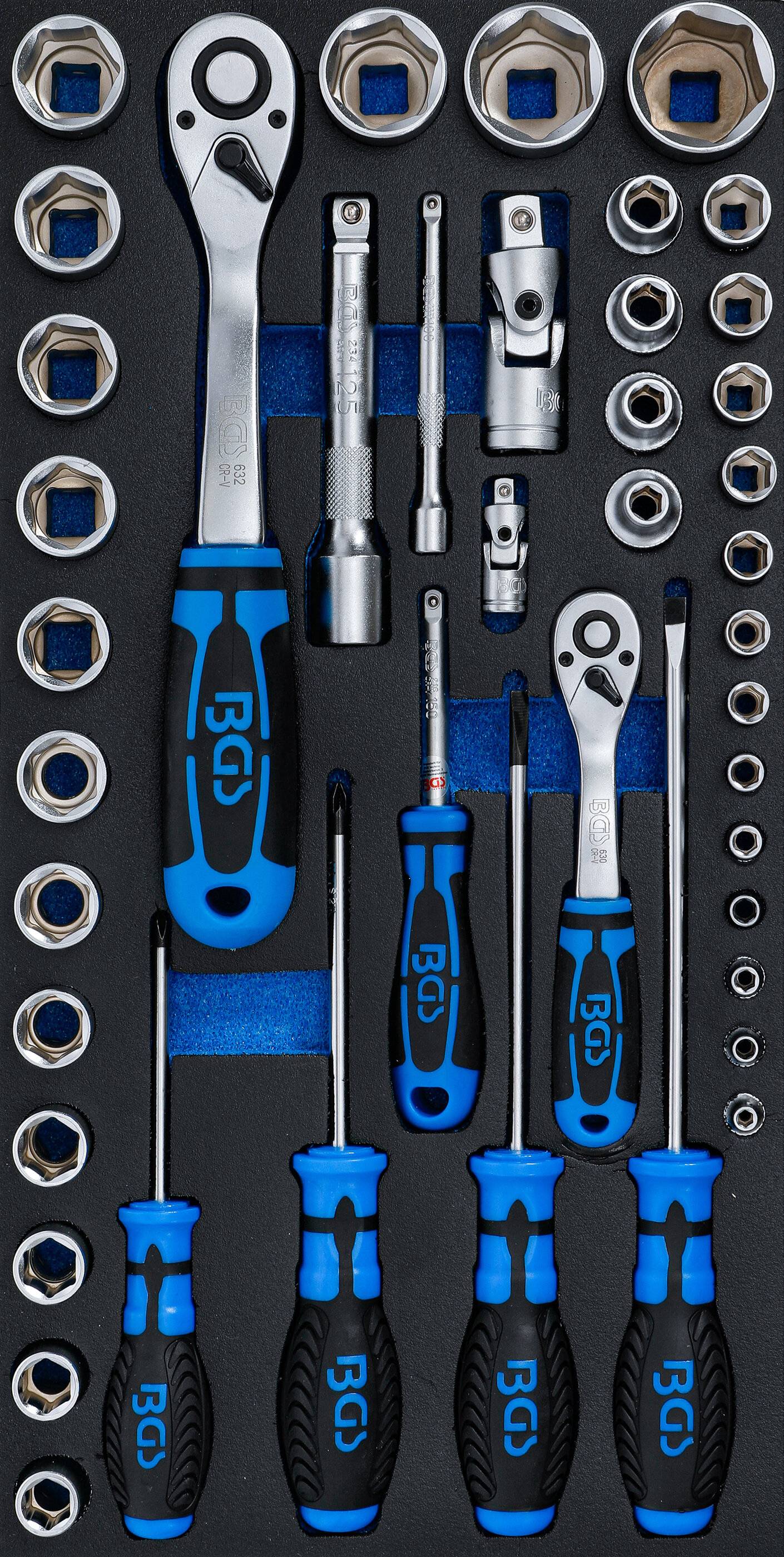 Schaumeinlage für Art. 2002 Steckschlüssel-Satz und Schraubendreher 43-tlg.