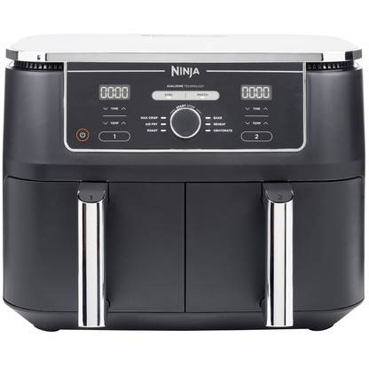 Ninja AF400EU Doppel-Fritteuse 9.5 l 2470 W Heißluft-Funktion Schwarz