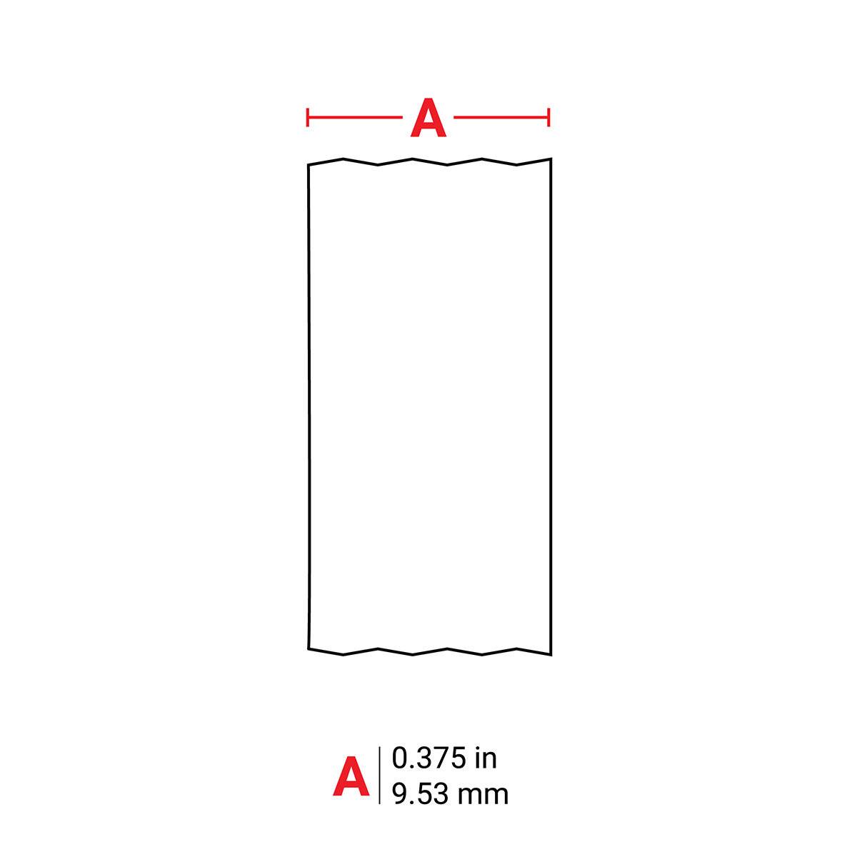 Vinylband, 9,53 mm x 7,62 m, Schwarz auf Weiß, für M410/BMP41/M510/BMP51/M511, M4C-375-595-WT-BK