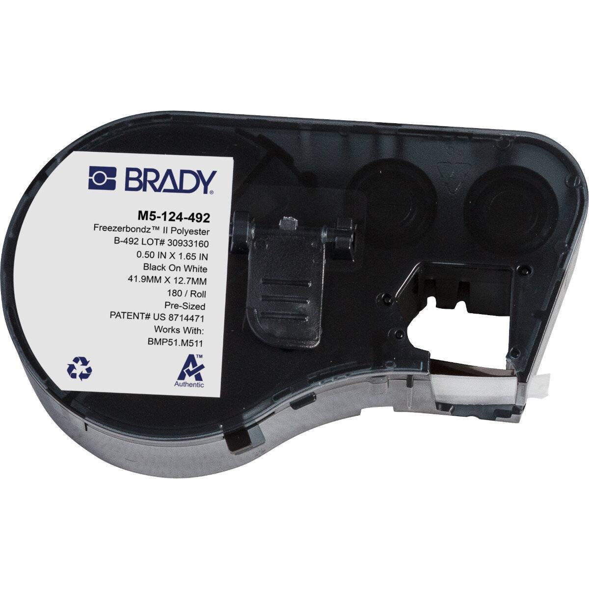 Brady Corporation M5-124-492 FreezerBondz II TM Polyester Schwarz auf weiss 12.70 x 41.91 mm