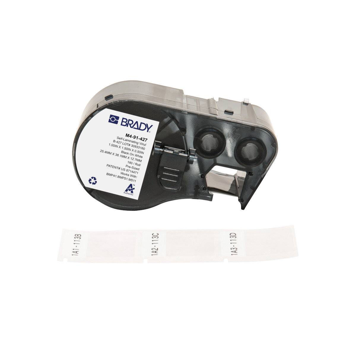 Selbstlaminierende Kabeletiketten, für Kabel ø: 4 - 8,1 mm, M4-91-427
