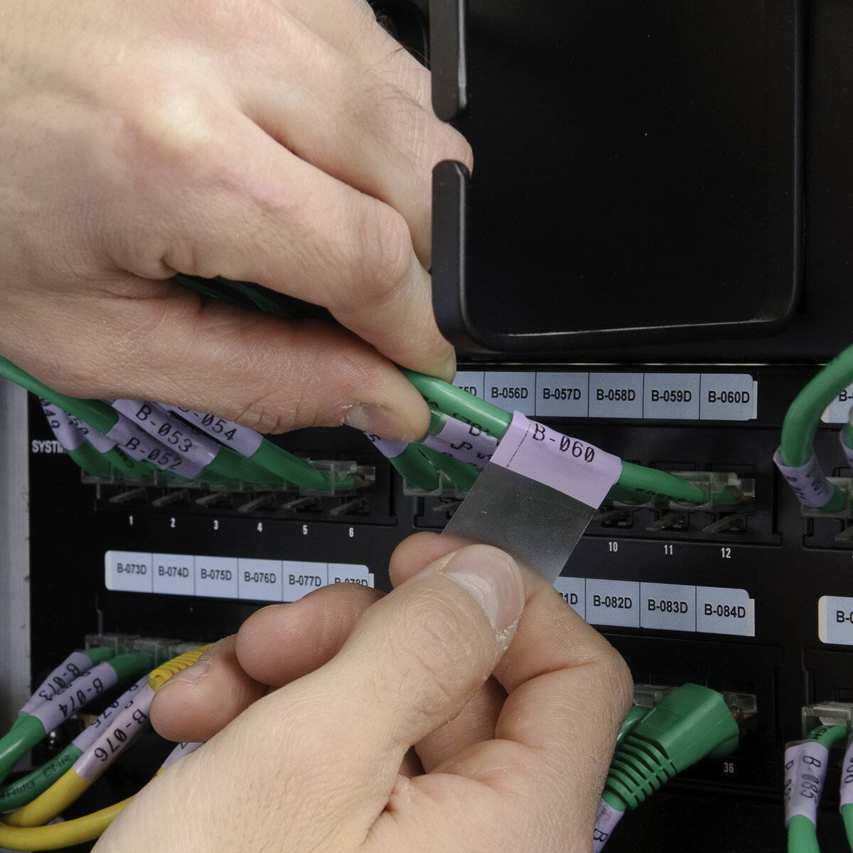 Selbstlaminierende Kabeletiketten, für Kabel ø: 4 - 8,1 mm, M4-91-427