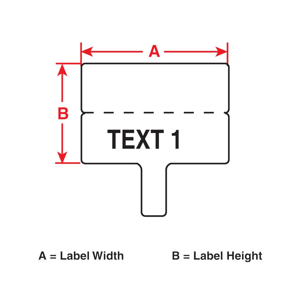 Brady Corporation M5-01-425-FT Fähnchen Polypropylen Schwarz auf weiss matt 30.00 x 10.00 mm