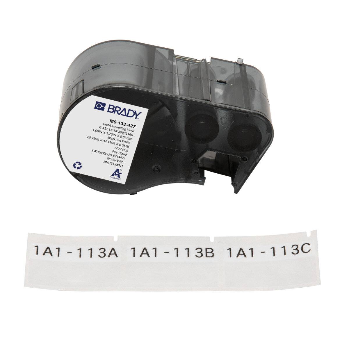 Selbstlaminierende Kabeletiketten, für Kabel ø: 2 - 3 mm, für M510, BMP51 & M511, M5-133-427