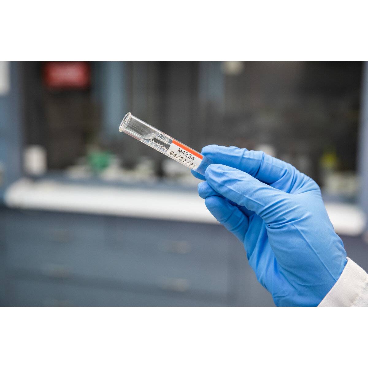 Etiketten aus Polyester, 25,4 mm x 25,4 mm, rot-weiß, Brady M5-49-494-RD