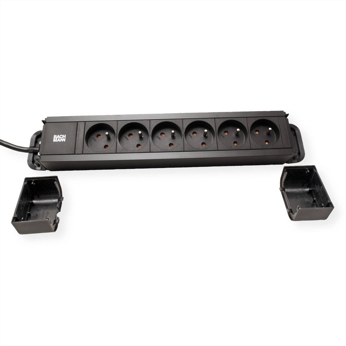 BACHMANN PRIMO 2 6xUTE 2,0m CEE7/7, schwarz, 2 m