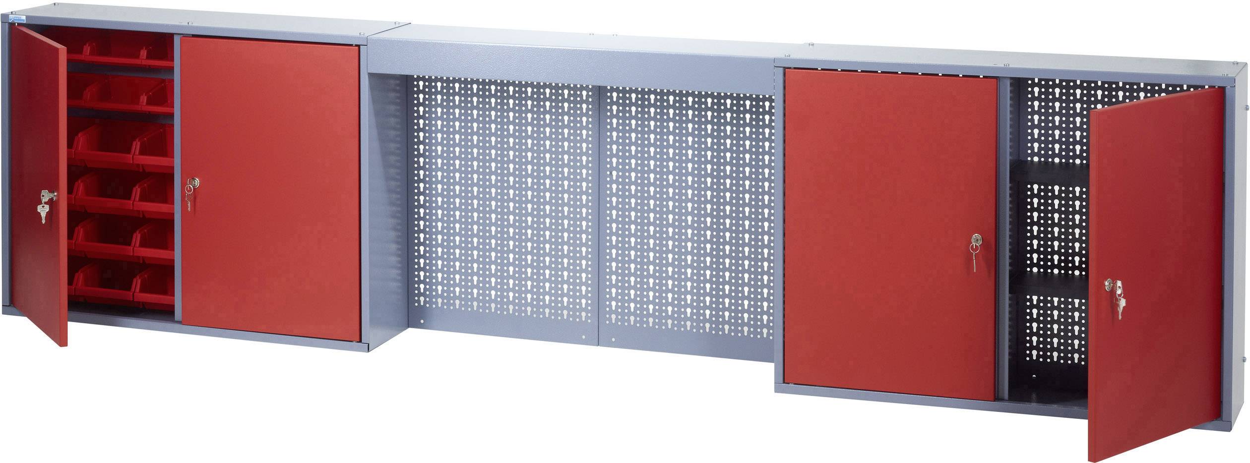 Küpper 70182 Werkzeug-Hängeschrank (B x H x T) 240 x 60 x 19cm Silber, Rot