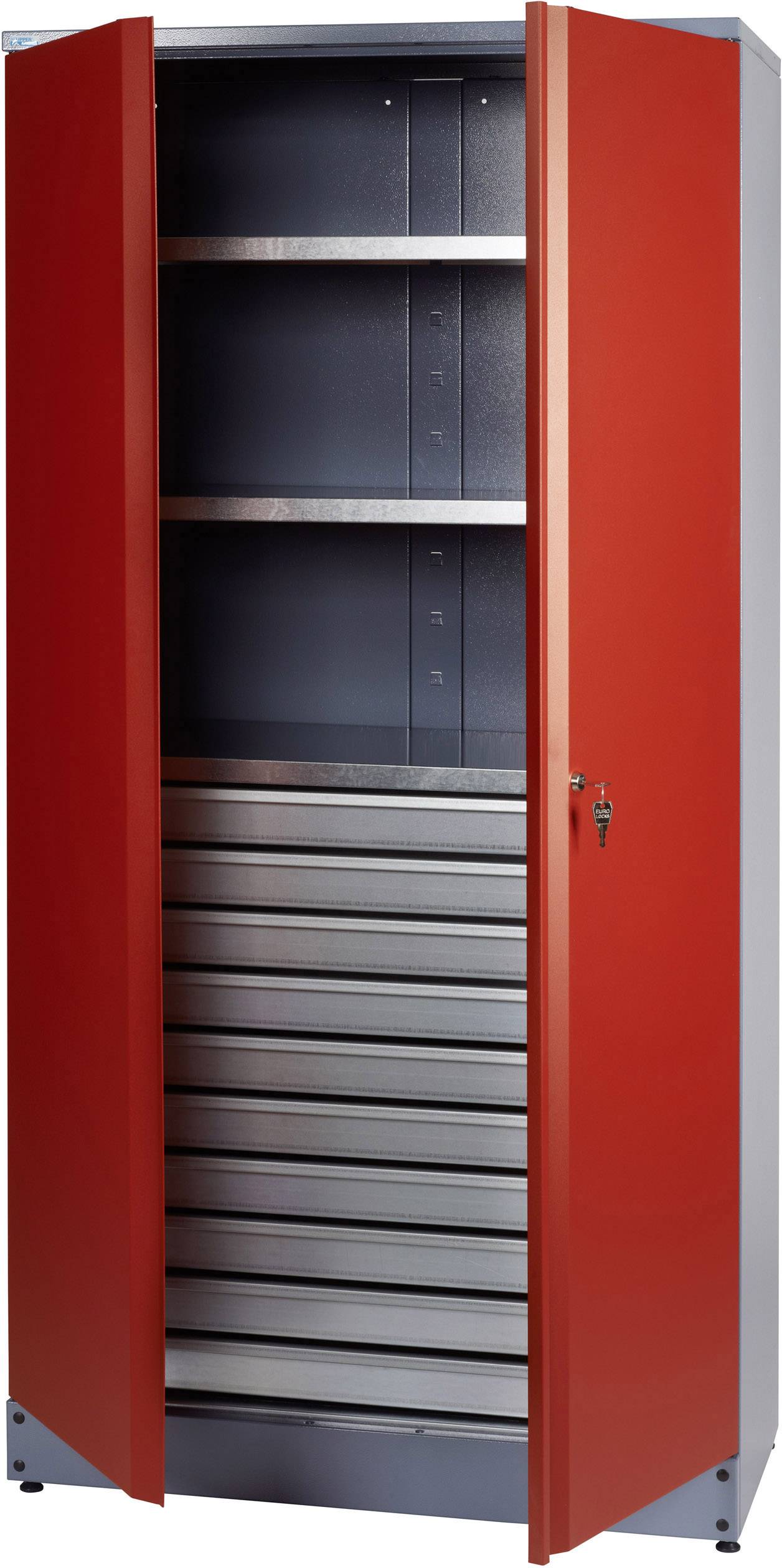 Küpper 70592 Werkzeug-Hochschrank (B x H x T) 910 x 1800 x 450mm Rot, Silber