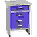 Küpper 12497 Beistelltisch mit 4 Schubladen ultramarinblau (B x H x T) 600 x 840 x 600mm