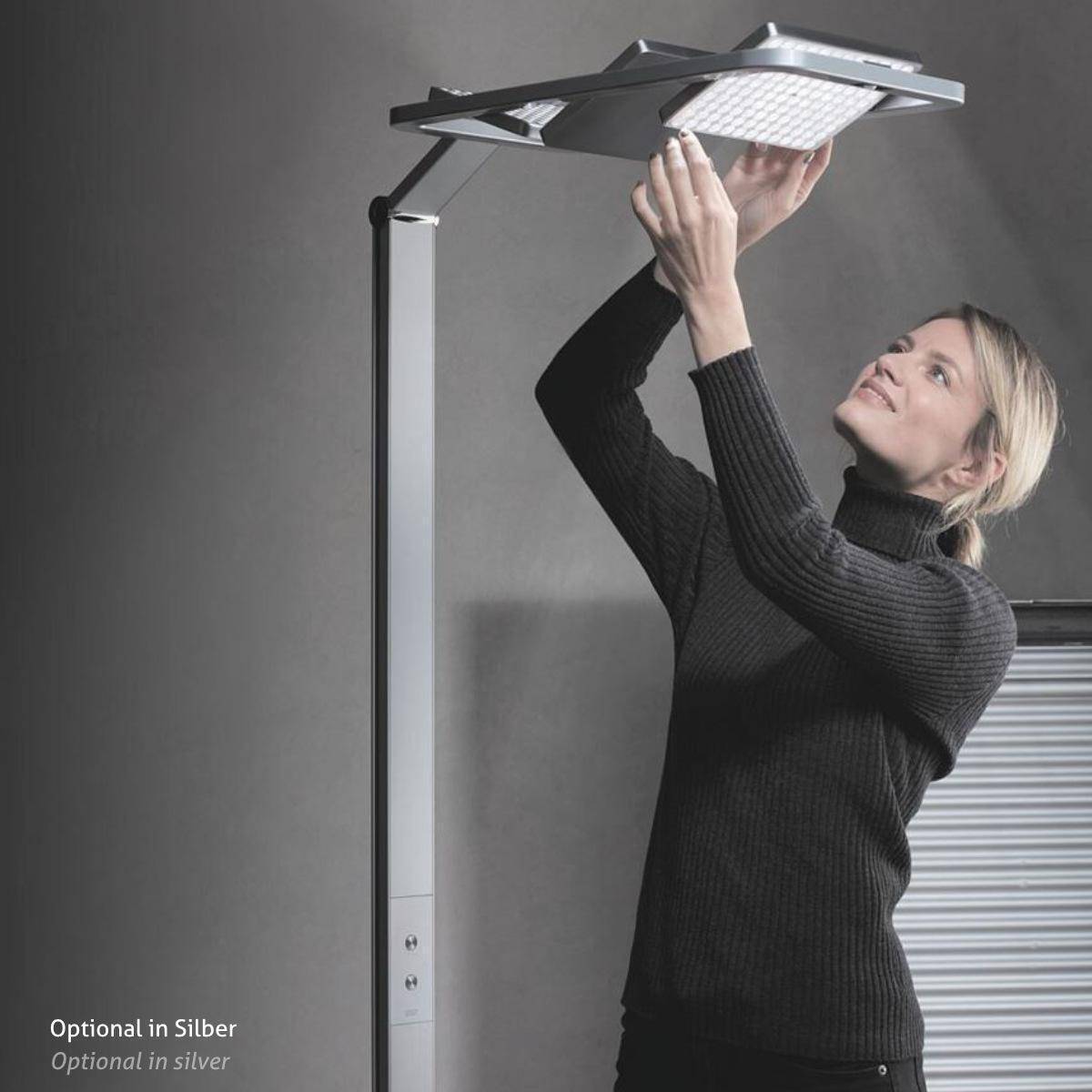 Novus Attenzia space active HCL BT LED Stehleuchte, weiß (740+6191+001)