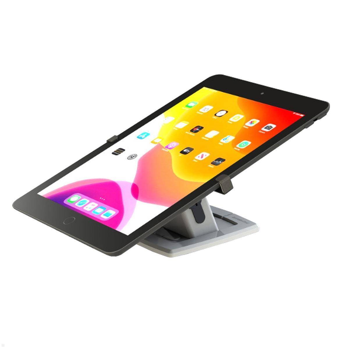 Gripzo V3 Slim Tablet Tischhalterung 10,2 bis 11 Zoll, Diebstahlschutz, weiß