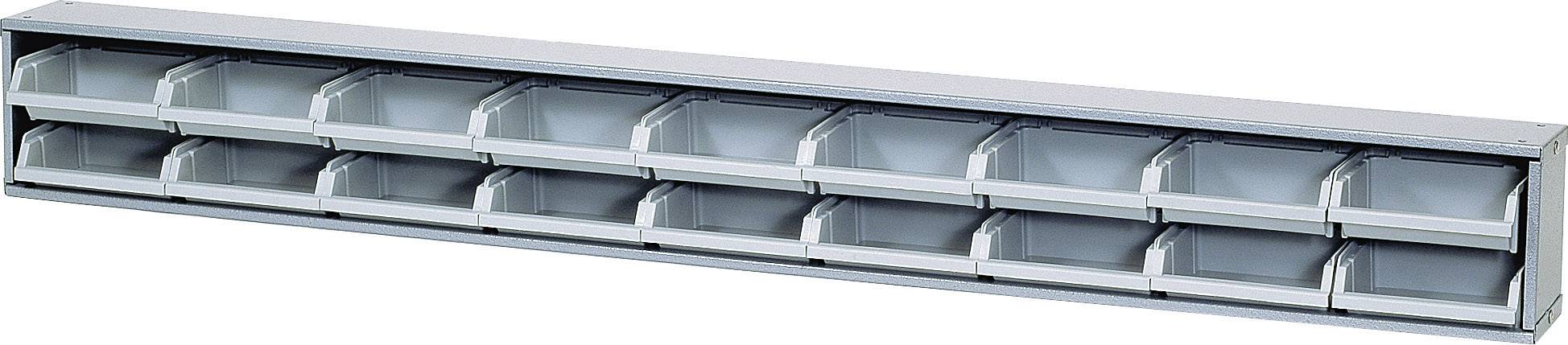 Küpper 13047 Lagersichtboxen-Leiste (B x H x T) 1200 x 140 x 100mm Grau 1St.