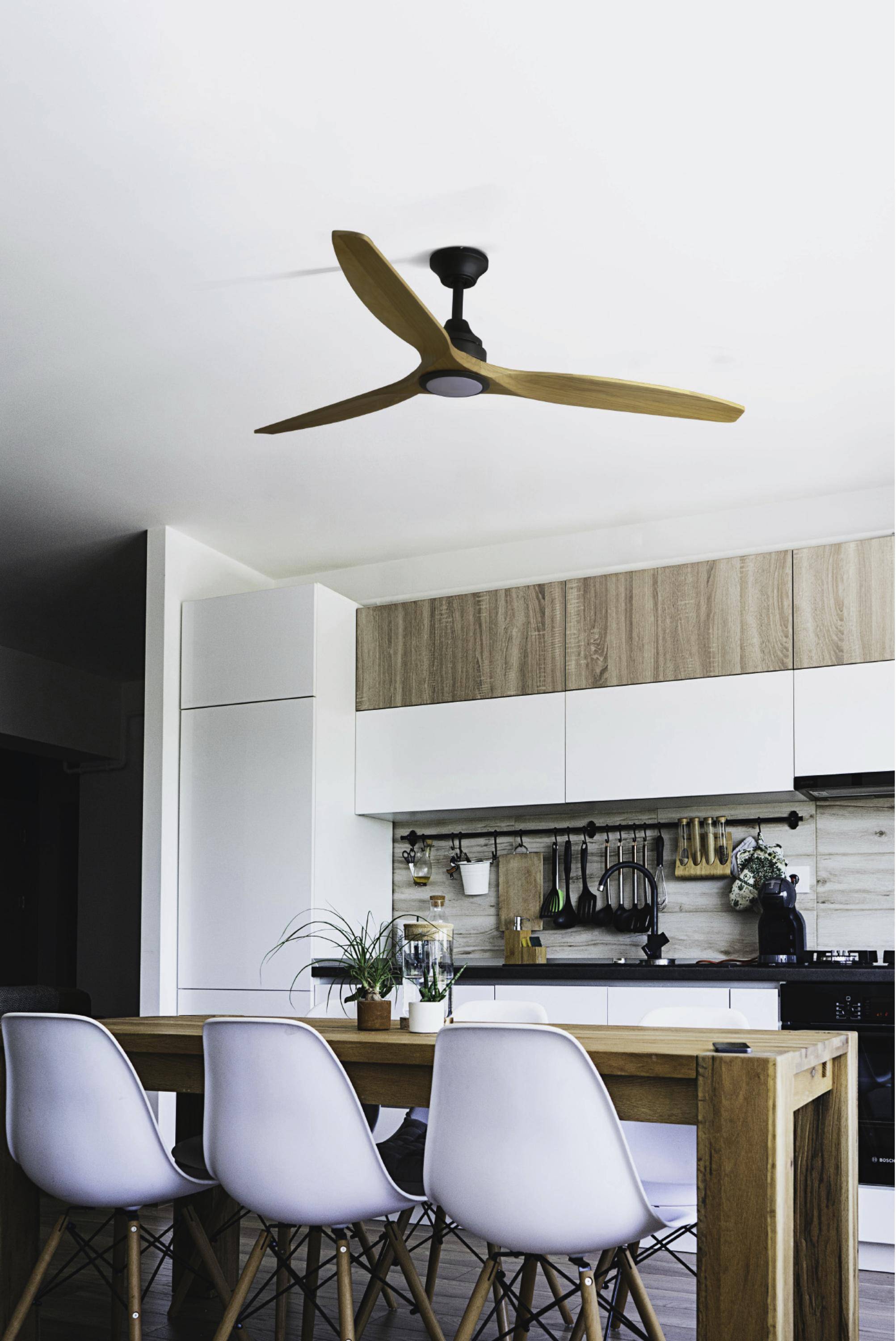 DC Deckenventilator Alo Schwarz mit LED & Fernbedienung