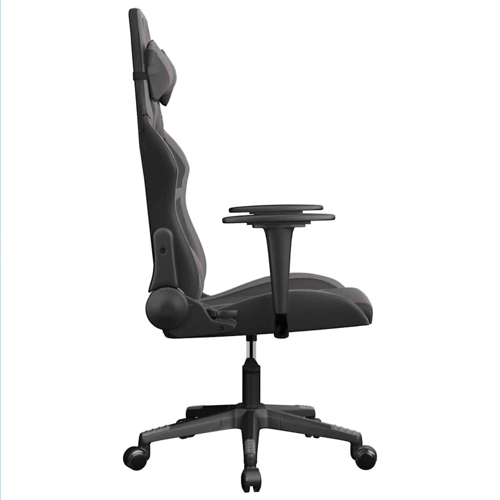 vidaXL Gaming-Stuhl mit Massagefunktion Schwarz und Grau Kunstleder