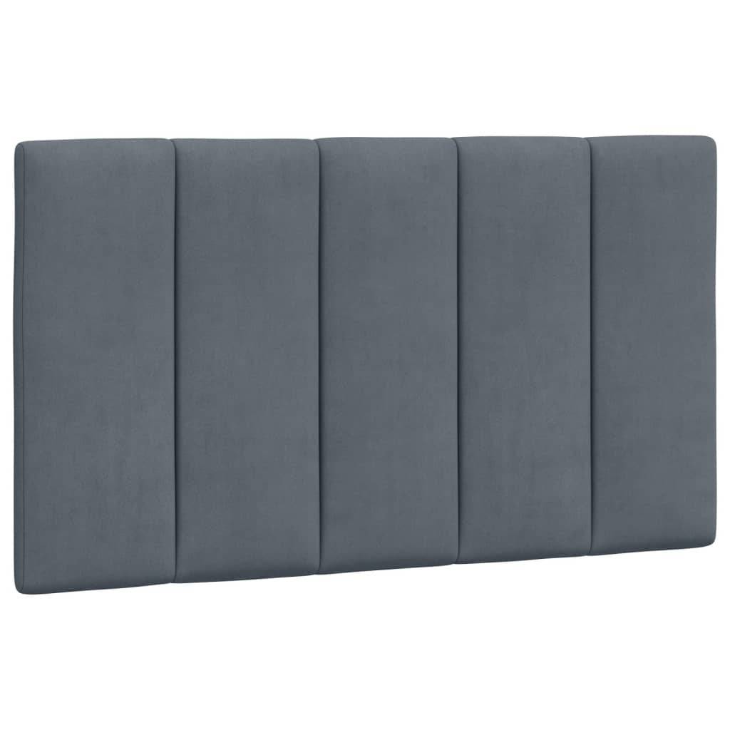 vidaXL Kopfteil-Kissen Dunkelgrau 90 cm Samt